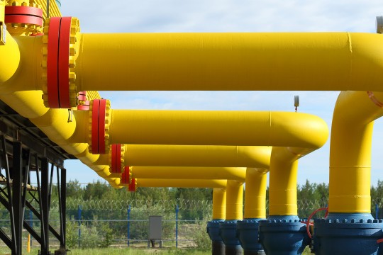 natural gas distribution yellow pipes